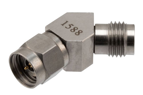 50GHz RF Adapter: 2.4mm Plug to 2.4mm Jack, 45 Degree Angle, VSWR 1.25 - Cost-Effective Alternative, China Stock Fast Delivery