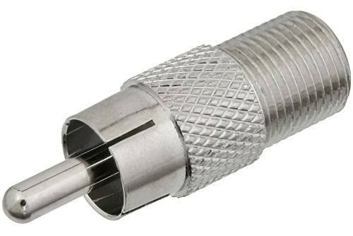 75 Ohm F Female to 75 Ohm RCA Plug Adapter - F-Type Coaxial Video RF Connector | Cost-Effective Alternative | China Stock Fast Delivery