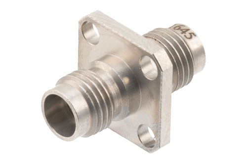 2.4mm Female to 2.4mm Female High Temperature RF Coaxial Adapter, 50GHz, 4-Hole Flange Mount, Low VSWR 1.3, MIL-STD 348B Compliant - China Stock Fast Delivery