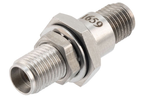 PE91659.jpg 40GHz High Temp 2.92mm F/F Bulkhead RF Adapter | Low VSWR 1.15, MIL-STD 348B Compliant | China Stock, Fast Delivery