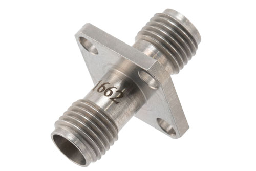 Precision 2.92mm Female to Female RF Coaxial Adapter, 40GHz High Temperature, 4 Hole Flange Mount, Low VSWR 1.15, MIL-STD 348B, China Stock Fast Delivery