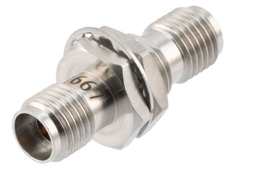 PE91667.jpg High Temperature 2.92mm Female to Female Bulkhead Mount RF Adapter - 40GHz, VSWR 1.25, MIL-STD 348B Compliant | Cost-Effective Alternative, China Stock Fast Delivery