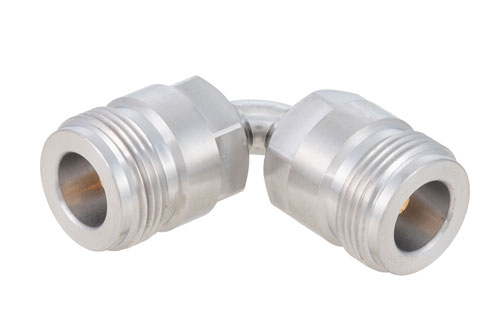 N Female to N Female Radius Right Angle RF Coaxial Adapter | Passivated, DC-18GHz, Low VSWR 1.2 Max | Cost-Effective & China Stock Fast Delivery