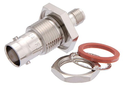 PE9185.jpg SMA Female to BNC Female Bulkhead Mount RF Coaxial Adapter - Cost-Effective Solution, China Stock Fast Delivery