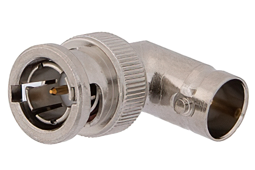 75 Ohm BNC Male to Female Right Angle Adapter - Cost-Effective Space-Saving B2B Connector, Fast Delivery