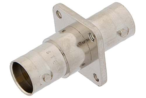 75 Ohm BNC Female to 75 Ohm BNC Female 4 Hole Flange Mount Adapter | Coaxial RF Panel Mount Connector | Cost-Effective Alternative | China Stock Fast Delivery