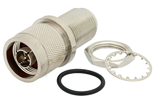 N-Type Male to N-Type Female Bulkhead Mount RF Coaxial Adapter | Cost-Effective Alternative | China Stock Fast Delivery