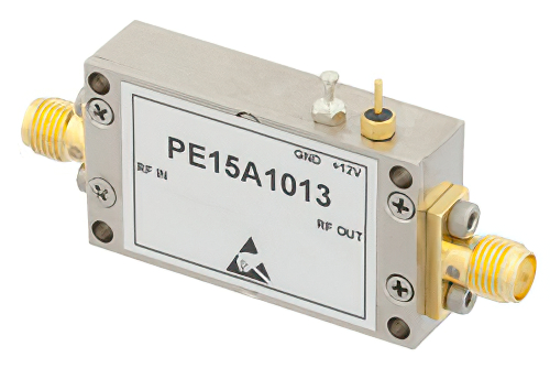 PE15A1013.jpg Low Noise High Gain Amplifier (LNA) SMA: 1 dB NF, 50 dB Gain, 10 MHz to 1 GHz Broadband RF | 18 dBm P1dB, 28 dBm IP3 | Cost-Effective Alternative, China Stock Fast Delivery