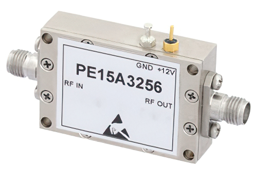 PE15A3256.jpg Low Noise Broadband RF Amplifier, 100MHz-18GHz, 28dB Gain, 18dBm Psat, 28dBm IP3, SMA Connector, Cost-Effective Alternative