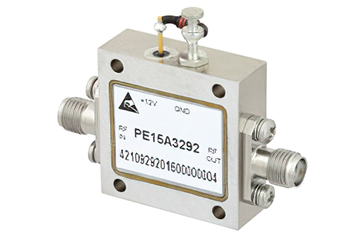 2.5 dB NF, 7 dBm P1dB, 6 GHz to 12 GHz, Low Noise Broadband Amplifier, 17 dB Gain, SMA