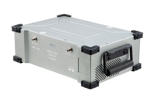 6.4W Psat, 41dB Gain, 0.7-3 GHz Broadband High Power RF Amplifier | GaAs GaN LDMOS Bench-Top HPA with Heatsink, AC Powered, SMA | China Stock Fast Delivery