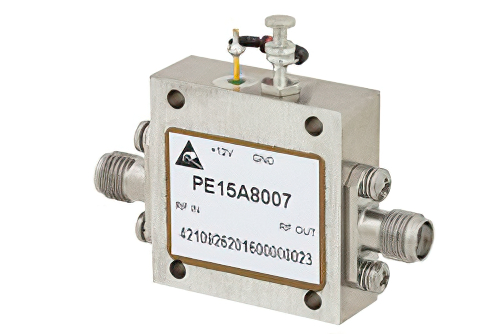 6 GHz to 18 GHz, Gain Block Amplifier, 17 dB Gain, 4.5 dB NF, SMA