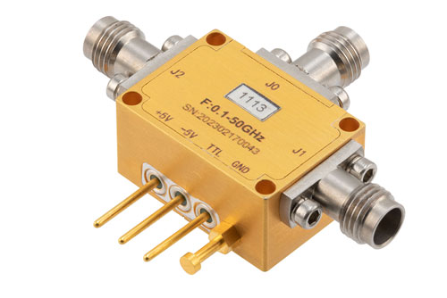 Absorptive SPDT PIN Diode Switch | Ultra-Wideband 100 MHz - 50 GHz | High-Performance 23 dBm, 50 ns | 2.4mm Connectors | Cost-Effective Alternative