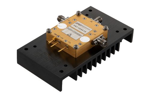 Reflective SPDT PIN Diode Switch Operating From 1 GHz to 18 GHz Up to 20 Watt (+43 dBm) and Field Replaceable SMA with Heatsink