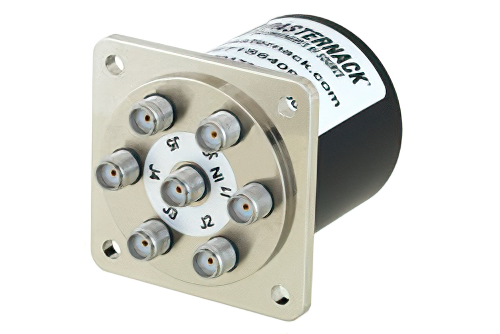 SP6T Electromechanical RF Switch Relay, Normally Open, DC-18 GHz Microwave, 90W, 28V, SMA Connector - Cost-Effective Alternative, China Stock Fast Delivery