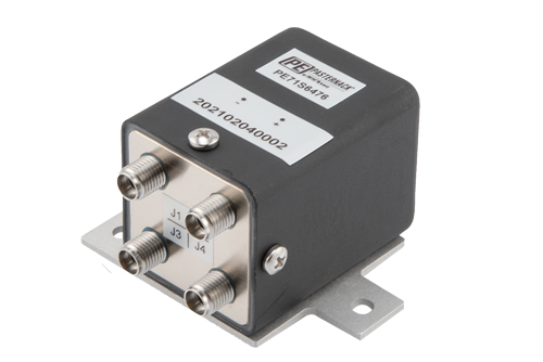 PE71S6476.jpg Transfer Electromechanical Relay Failsafe Switch, DC to 40 GHz, up to 10W, 2M Lifecycles, 12V, 2.92mm