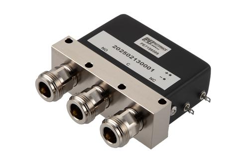 SPDT Electromechanical Relay Failsafe Switch, DC  to 18 GHz, 28V, N, 1M Lifecycles