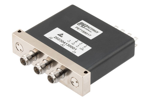 SPDT, Terminated, Electromechanical Relay Latching Switch, DC to 53GHz, 28VDC, Indicators, TTL, Diodes, Solder Terminal, 2.4mm