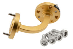 PE-W10B002A.jpg WR-10 Instrumentation Grade Waveguide H-Bend with UG-387/U-M Flange Operating from 75 GHz to 110 GHz - Cost-Effective Alternative