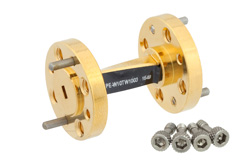 PE-W10TW1003.jpg WR-10 45 Degree Right-hand Waveguide Twist With a UG-387/U-Mod Flange Operating From 75 GHz to 110 GHz - Cost-Effective Alternative