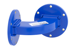 WR-137 Commercial Grade Waveguide H-Bend with UG-344/U Flange Operating from 5.85 GHz to 8.2 GHz - Cost-Effective Alternative