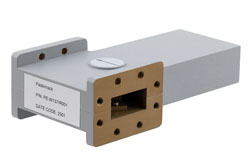 WR-137 Waveguide Isolator from 5.38 GHz to 8.17 GHz, 17 dB min Isolation, CPR137F Flange, Aluminum - Cost-Effective Alternative