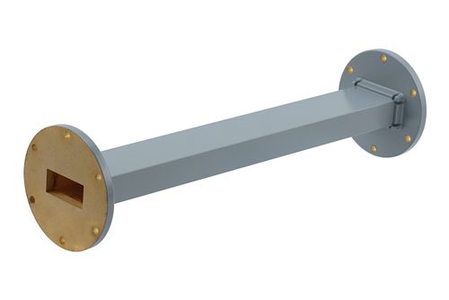 WR-137 Commercial Grade Straight Waveguide Section 12 Inch Length with UG-344/U Flange Operating from 5.85 GHz to 8.2 GHz - Cost-Effective Alternative