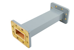 WR-137 Straight Waveguide Section 6 Inch Length, CPR-137G Grooved Flange from 5.85 GHz to 8.2 GHz - Cost-Effective Alternative