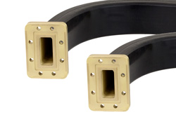 WR-137 Seamless Flexible Waveguide 24 Inch, CPR-137G Flange Operating From 5.85 GHz to 8.2 GHz - Cost-Effective Alternative