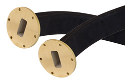 WR-137 Twistable Flexible Waveguide 36 Inch, UG-344/U Round Cover Flange Operating From 5.85 GHz to 8.2 GHz - Cost-Effective Alternative