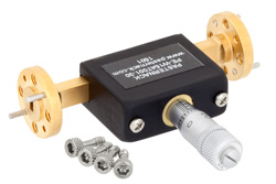 WR-15 Waveguide Continuously Variable Attenuator, 0 to 30 dB, From 50 GHz to 75 GHz, UG-385/U Round Cover Flange, Dial - Cost-Effective Alternative