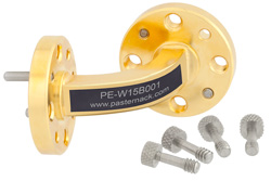 WR-15 Instrumentation Grade Waveguide E-Bend with UG-385/U Flange Operating from 50 GHz to 75 GHz - Cost-Effective Alternative