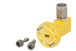 WR-15 UG-385/U Round Cover Flange to 1.85mm Male Waveguide to Coax Adapter Operating from 50 GHz to 65 GHz - Cost-Effective Alternative