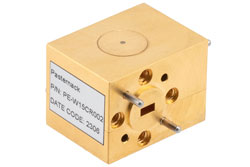 WR-15 Waveguide Circulator, 65 GHz to 71 GHz, 15 dB min Isolation, UG-385/U Cover Flange, Brass - Cost-Effective Alternative
