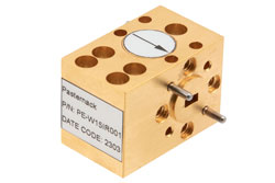 WR-15 Waveguide Isolator from 61 GHz to 65 GHz, 15 dB min Isolation, UG-385/U Cover Flange, Brass - Cost-Effective Alternative
