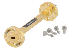 WR-15 Instrumentation Grade Straight Waveguide Section 3 Inch Length with UG-385/U Flange Operating from 50 GHz to 75 GHz - Cost-Effective Alternative