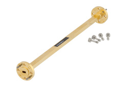 WR-15 Instrumentation Grade Straight Waveguide Section 6 Inch Length with UG-385/U Flange Operating from 50 GHz to 75 GHz - Cost-Effective Alternative
