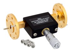 PE-W19AT001-30.jpg WR-19 Waveguide Continuously Variable Attenuator, 0 to 30 dB, From 40 GHz to 60 GHz, UG-383/U-Mod Round Cover Flange, Dial - Cost-Effective Alternative