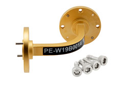 WR-19 Instrumentation Grade Waveguide E-Bend with UG-383/U-M Flange Operating from 40 GHz to 60 GHz - Cost-Effective Alternative