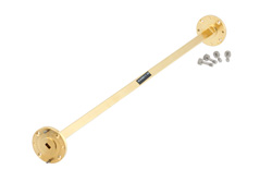 WR-19 Instrumentation Grade Straight Waveguide Section 12 Inch Length with UG-383/U-Mod Flange Operating from 40 GHz to 60 GHz - Cost-Effective Alternative