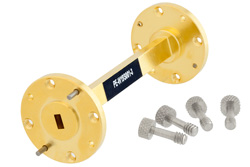 WR-19 Instrumentation Grade Straight Waveguide Section 3 Inch Length with UG-383/U-Mod Flange Operating from 40 GHz to 60 GHz - Cost-Effective Alternative