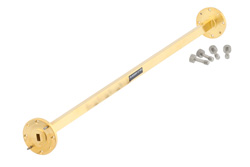 WR-22 Instrumentation Grade Straight Waveguide Section 12 Inch Length, UG-383/U Round Cover Flange from 33 GHz to 50 GHz - Cost-Effective Alternative