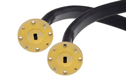 WR-22 Twistable Flexible Waveguide 24 Inch, UG-383/U Round Cover Flange Operating from 33 GHz to 50 GHz - Cost-Effective Alternative