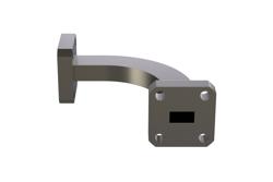 WR-28 Instrumentation Grade Waveguide H-Bend with UG-599/U Flange Operating from 26.5 GHz to 40 GHz - Cost-Effective Alternative