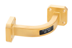 WR-28 Instrumentation Grade Waveguide E-Bend with UG-599/U Flange Operating from 26.5 GHz to 40 GHz - Cost-Effective Alternative
