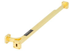 WR-28 Waveguide 10 dB Broadwall Coupler, UG-599/U Square Cover Flange, E-Plane Coupled Port, 26.5 GHz to 40 GHz, Brass Copper - Cost-Effective Alternative