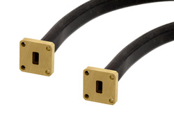 WR-34 Seamless Flexible Waveguide 36 Inch, UG-1530/U Square Cover Flange Operating From 22 GHz to 33 GHz - Cost-Effective Alternative