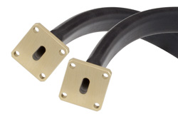 WR-34 Twistable Flexible Waveguide 24 Inch, UG-1530/U Square Cover Flange Operating From 22 GHz to 33 GHz - Cost-Effective Alternative