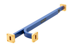 WR-42 Waveguide 10 dB Broadwall Coupler, UG-595/U Square Cover Flange, E-Plane Coupled Port, 18 GHz to 26.5 GHz, Brass Copper - Cost-Effective Alternative
