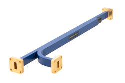 WR-42 Waveguide 20 dB Broadwall Coupler, UG-595/U Square Cover Flange, E-Plane Coupled Port, 18 GHz to 26.5 GHz, Brass Copper - Cost-Effective Alternative